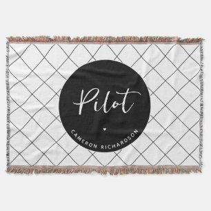 Custom Pilot Aviation School Abschluss Elegant Decke