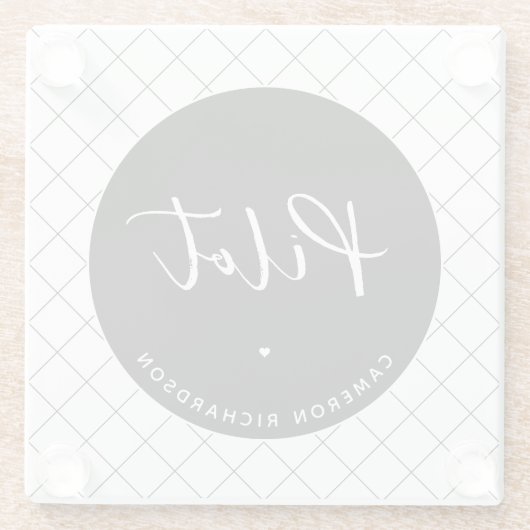 Custom Pilot Aviation School Abschluss Elegant Glasuntersetzer (Rückseite)