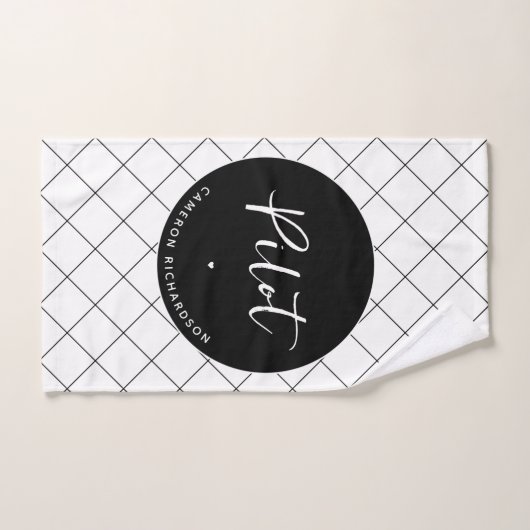 Custom Pilot Aviation School Abschluss Elegant Handtuch (Handtuch)