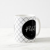 Custom Pilot Aviation School Abschluss Elegant Kaffeetasse (VorderseiteRechts)