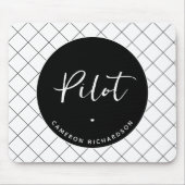 Custom Pilot Aviation School Abschluss Elegant Mousepad (Vorne)