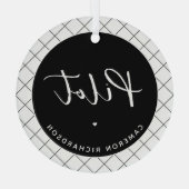 Custom Pilot Aviation School Abschluss Elegant Ornament Aus Glas (Rückseite)