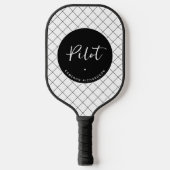 Custom Pilot Aviation School Abschluss Elegant Pickleball Schläger (Vorderseite)