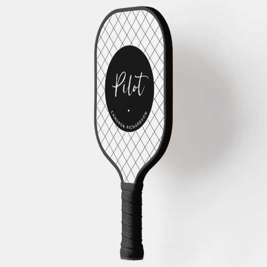 Custom Pilot Aviation School Abschluss Elegant Pickleball Schläger (Links)