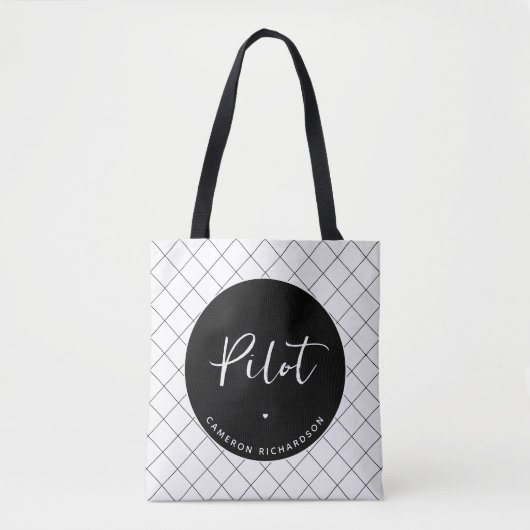 Custom Pilot Aviation School Abschluss Elegant Tasche (Vorderseite)
