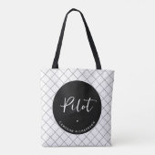 Custom Pilot Aviation School Abschluss Elegant Tasche (Rückseite)