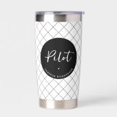 Custom Pilot Aviation School Abschluss Elegant Thermobecher (Links)