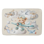 Custom Pilot Teddy Bär Badematte (Vorderseite)