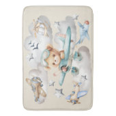 Custom Pilot Teddy Bär Badematte (Vorderseite Vertikal)