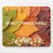 CUSTOM Pilz Herbstwald Blätter Mousepad (Vorne)