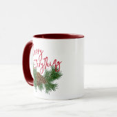 Custom Pine Cone Needles Merlin Alles Kunst Tasse (Vorderseite Links)