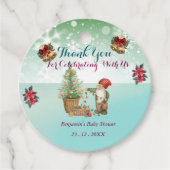 Custom Pine Star Baby Dusche Geschenkanhänger (Vorderseite)