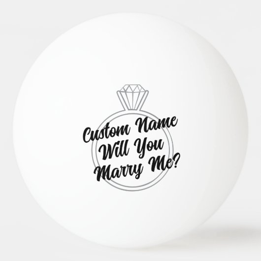 Custom Ping Pong Ball Proposal Engagement Gift Tischtennisball (Vorderseite)