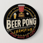 Custom Ping Pong Beer League Button (Vorderseite)