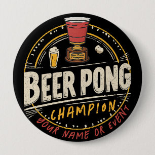 Custom Ping Pong Beer League Button