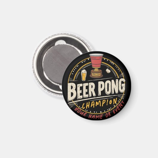 Custom Ping Pong Beer League Magnet (Vorderseite/Rückseite)