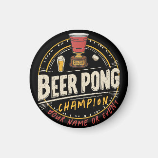 Custom Ping Pong Beer League Magnet
