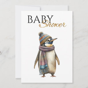 Custom Pinguin Baby Dusche Einladung