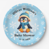 Custom Pinguin Baby Dusche Teller (Vorderseite)