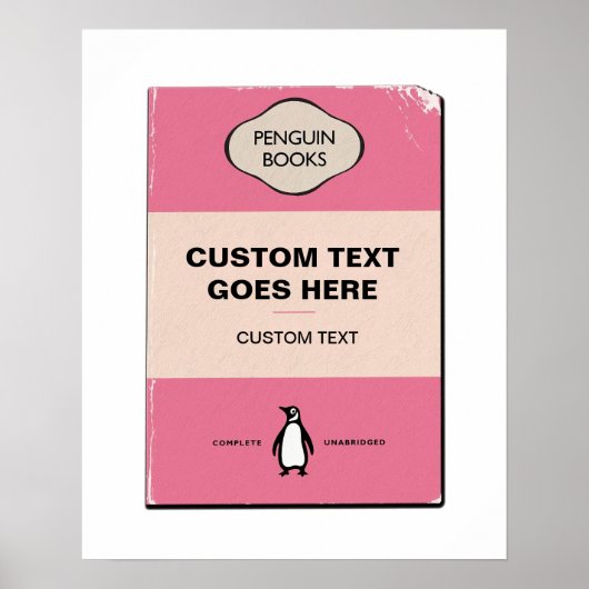 Custom Pinguin Book Cover Poster | Personalisiert (Vorne)