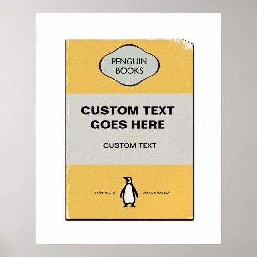 Custom Pinguin Book Cover Poster | Personalisiert (Vorne)