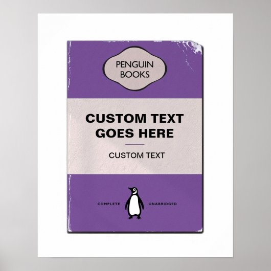 Custom Pinguin Book Cover Poster | Personalisiert (Vorne)