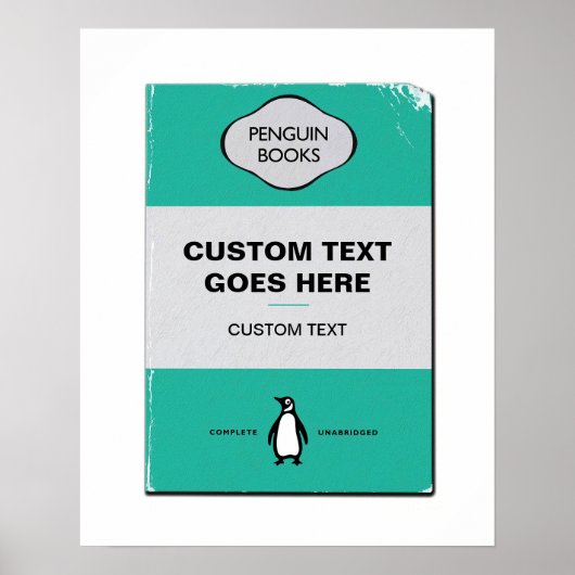 Custom Pinguin Book Cover Poster | Personalisiert (Vorne)
