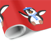 Custom Pinguin Christmas Wrapping Geschenkpapier (Rolleneckpunkt)