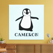 Custom Pinguin Illustration Baby Kinderzimmer Art Leinwanddruck (Insitu (Wohnzimmer))