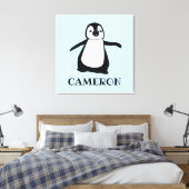 Custom Pinguin Illustration Baby Kinderzimmer Art Leinwanddruck (Insitu (Schlafzimmer))