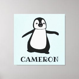 Custom Pinguin Illustration Baby Kinderzimmer Art  Leinwanddruck