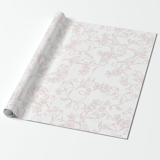 custom Pink Allure Blush Feminine Pattern Geschenkpapier (Ungerollt)