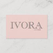 Custom Pink Allure Chic Feminine Branding Style Visitenkarte (Vorderseite)