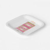 Custom Pink and Gold Girl Baby Dusche Pappteller (Gewinkelt)