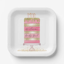Custom Pink and Gold Girl Baby Dusche