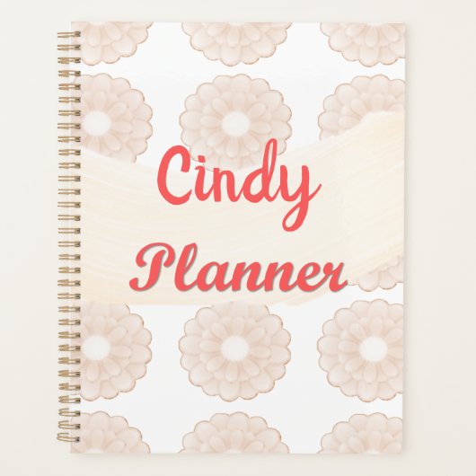 Custom Pink Anemone Planner Planer (Vorderseite)