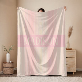 Custom Pink Baby Shower Blanket Gift for Girls Fleecedecke