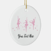 Custom Pink Ballerinas Keramik Ornament (Rechts)