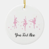 Custom Pink Ballerinas Keramik Ornament (Vorne)