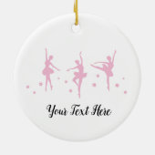 Custom Pink Ballerinas Keramik Ornament (Hinten)