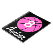 Custom Pink Basketball Notizblock (Linke Seite)