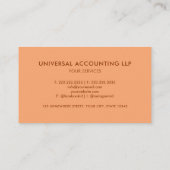 Custom Pink Beige Brown Ästhetik Beruflich Visitenkarte (Rückseite)