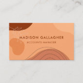 Custom Pink Beige Brown Ästhetik Beruflich Visitenkarte (Vorderseite)