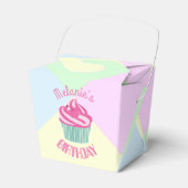 Custom Pink Birthday Cupcake Geschenkschachtel (Vorderseite)