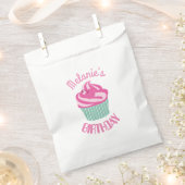 Custom Pink Birthday Cupcake Personalised Geschenktütchen (Ausgeschnitten)
