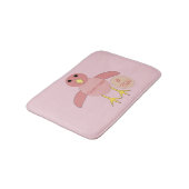 Custom Pink Birthday Girl Chick Bath Mat Badematte (Schrägansicht)
