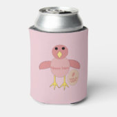 Custom Pink Birthday Girl Chick Can Cooler Dosenkühler (Kanne Rückseite)