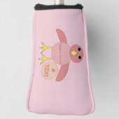 Custom Pink Birthday Girl Chick Golf Putter Cover Golf Headcover (Rotieren 90)