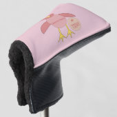 Custom Pink Birthday Girl Chick Golf Putter Cover Golf Headcover (3/4 Vorderseite)