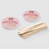 Custom Pink Birthday Girl Chick Hand Fan Fächer (Non-assembled)